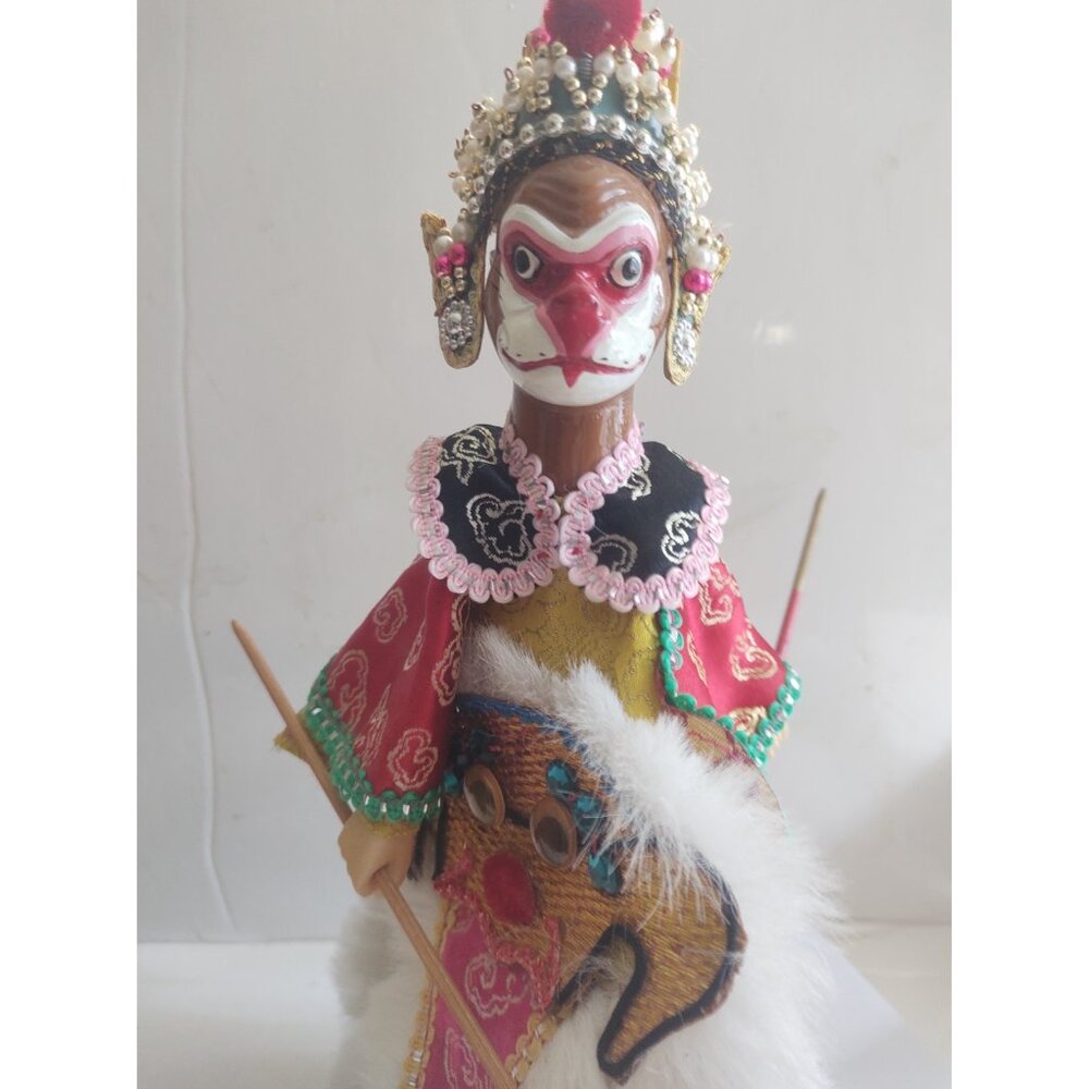 Vintage Oriental Hand puppet Chinese Warrior #1 Porcelain 12"